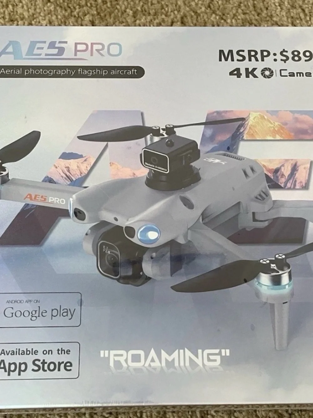 ROAMING AE5 PRO Ready to Fly Drone 4K Dual Camera App Control 15min 328ft  -